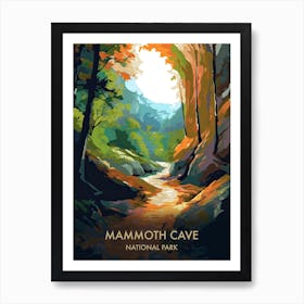 Mammoth Cave National Park Travel Poster Illustration Style 2 Art Print