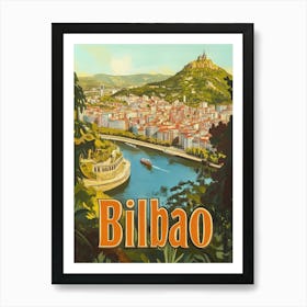 Aihrgdesign A Mid Century Modern Travel Poster For Bilbao Sho 0620ba26 46a9 4125 9557 A1e993d3c5a9 2 Art Print