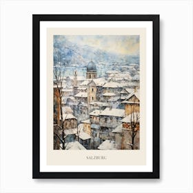 Vintage Winter Painting Poster Salzburg Austria 1 Poster