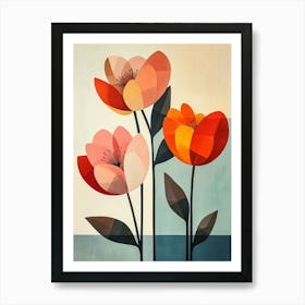 Three Flowers Art Print