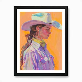 Cowgirl Painting 4 Art Print