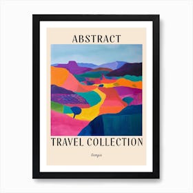 Abstract Travel Collection Poster Georgia 5 Art Print