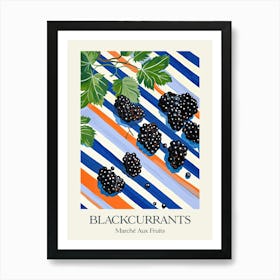 Marche Aux Fruits Blackcurrants Fruit Summer Illustration 4 Art Print