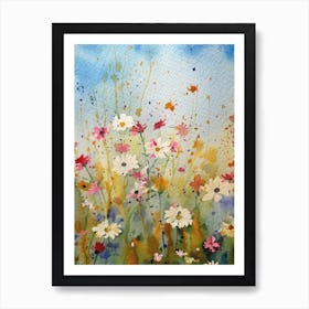 Summer Meadow Watercolor Art Print