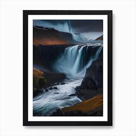 Thorufoss, Iceland Nat Viga Style (2) Art Print