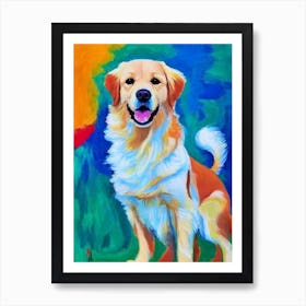 Golden Retriever Fauvist Style Dog Art Print