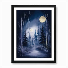 Night In The Forest Art Print