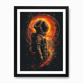 Astronaut In Space Art Print