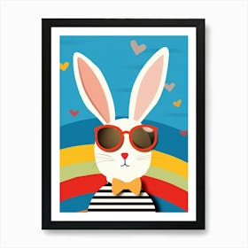 Little Rabbit 2 Wearing Sunglasses Art Print