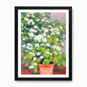 Japanese Aralia 3 Impressionist Painting Plant Art Print