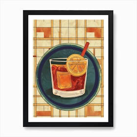 Old Fashioned Tiled Background 2 Art Print