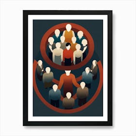 People In A Circle 1 Art Print