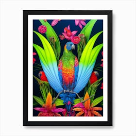 Colorful Parrot Art Print