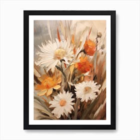 Fall Flower Painting Edelweiss 4 Art Print