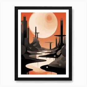 Dystopian Abstract Minimalist 9 Art Print