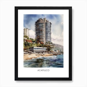 Acapulco Watercolor 4 Travel Poster Art Print