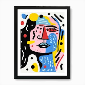 Mustard Face Illustration 3 Art Print