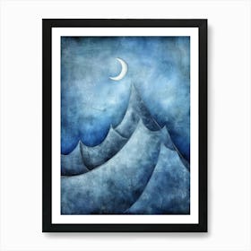 Moon And Mountains 7 Art Print