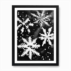 Individual, Snowflakes, Black & White 2 Art Print