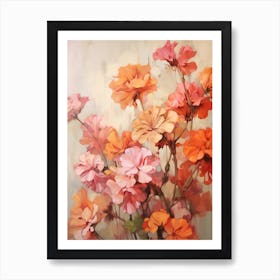 Fall Flower Painting Geranium 2 Art Print