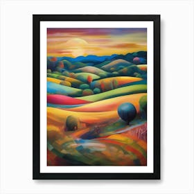 Sunset In The Countryside 17 Art Print