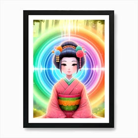 Creative Geisha Illustration 68 Art Print