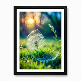 Whispers In The Wind A Lone Dandelion Seed Its (1) Art Print