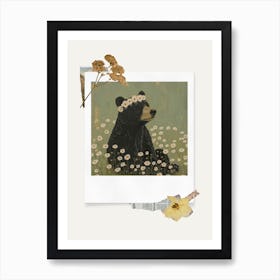 Scrapbook Bear Fairycore Painting 1 Art Print