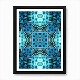 The Blue Pattern Is Symmetrical 1 Art Print