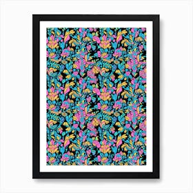 Aster Amaze London Fabrics Floral Pattern 6 Art Print