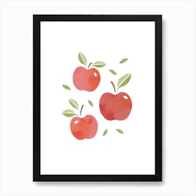 Apple Fruit Colourful Red Food Kitchen Art Nursery Wall Art Print