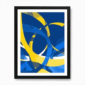 Abstract Swedish Flag Art Print