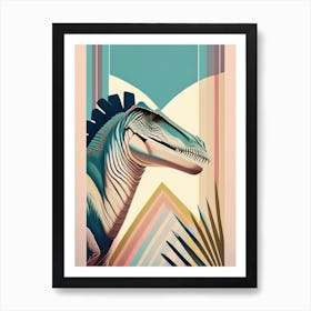 Suchomimus Tenerensis Pastel Dinosaur Art Print