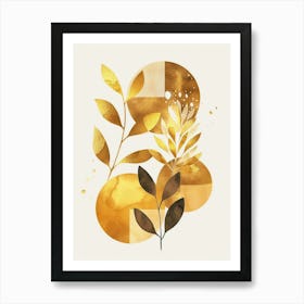 Gold Abstract Painting Art Print