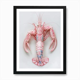 Pink Lobster Art Print