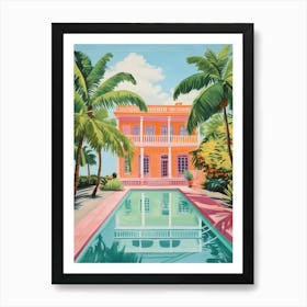 Barbados Mansion With A Pool 0 Art Print