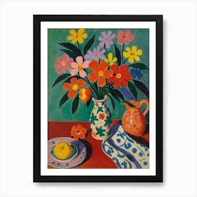 Flowers In A Vase Style Henri Matisse 4 Art Print