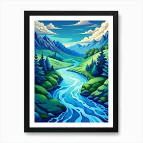 Landscape With A River Poster