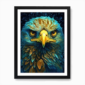 Eagle Bird Portrait Art Print