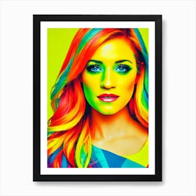 Brittany Snow Colourful Pop Movies Art Movies Art Print