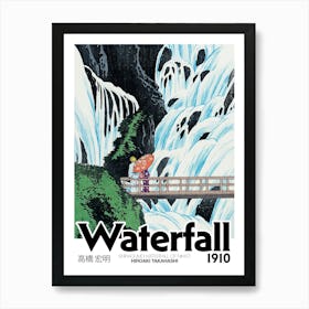 Waterfall Hiroaki Takahashi Japanese Modern Graphic Poster Art Print