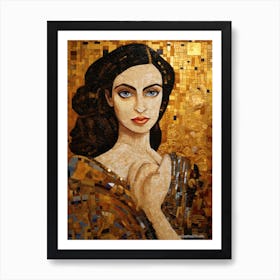 Mosaic Of A Woman 1 Art Print