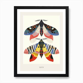 Colourful Insect Illustration Moth 57 Poster Art Print