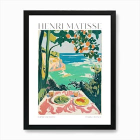 Henri Matisse Print Oranges Impressionism Dining Beach Scene Pasta Food Wine French Decor Vintage Art Print