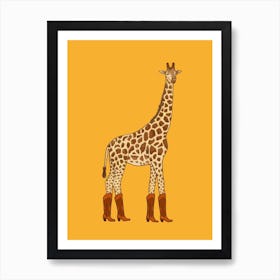 Jolene The Cowgirl Giraffe Art Print