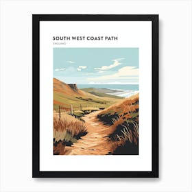 South West Coast Path England 2 Hiking Trail Landscape Poster Art Print