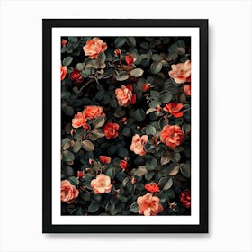 Roses Wallpaper 1 Art Print