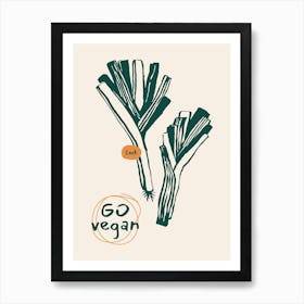 Go Vegan Art Print