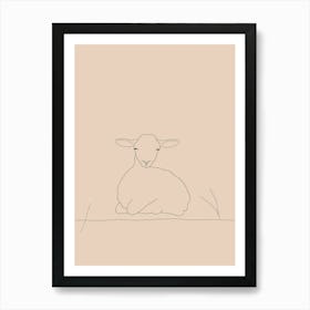 Lamb - Boho, Line Art Affiche