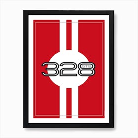 328 GTS, Racing Design Art Print